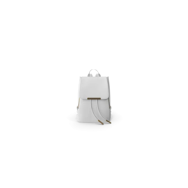 White Faux Leather Backpack